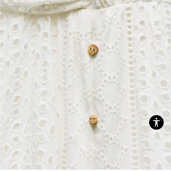 Zara NWT openwork embroidered midi dress 3017/653 - Picture 4 of 8